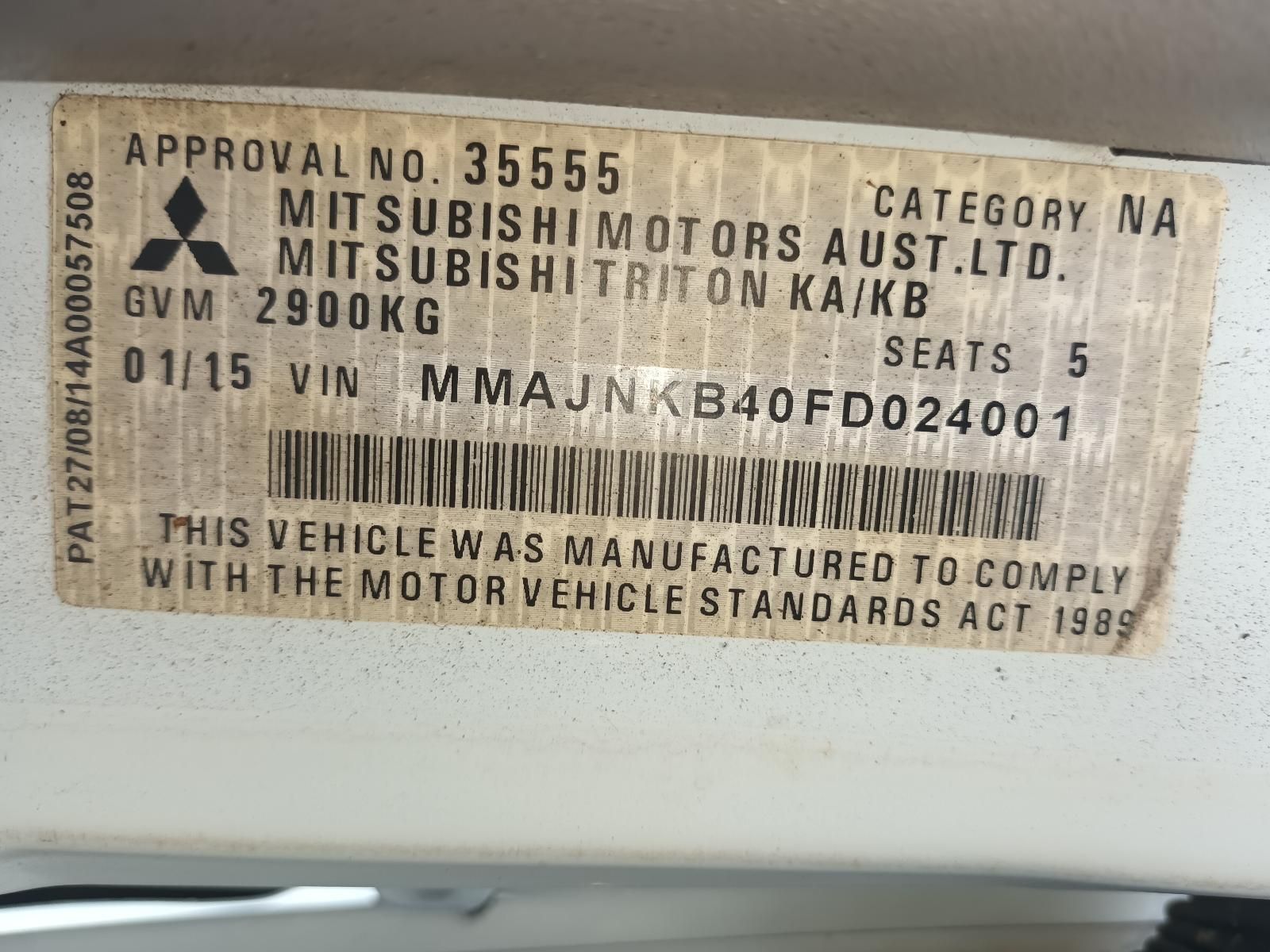 A Sticker on a White Mitsubishi Motors Vehicle — South West 4WD Wreckers In Brisbane, QLD