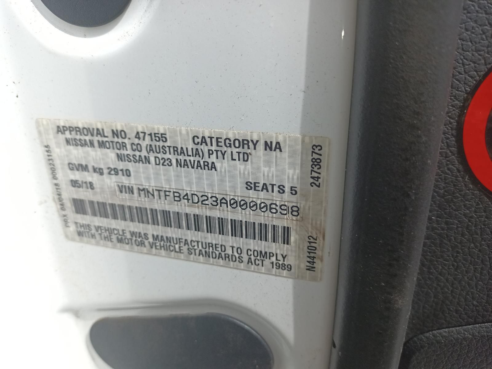 A Close Up of a White Car with a Sticker on It — South West 4WD Wreckers In Brisbane, QLD