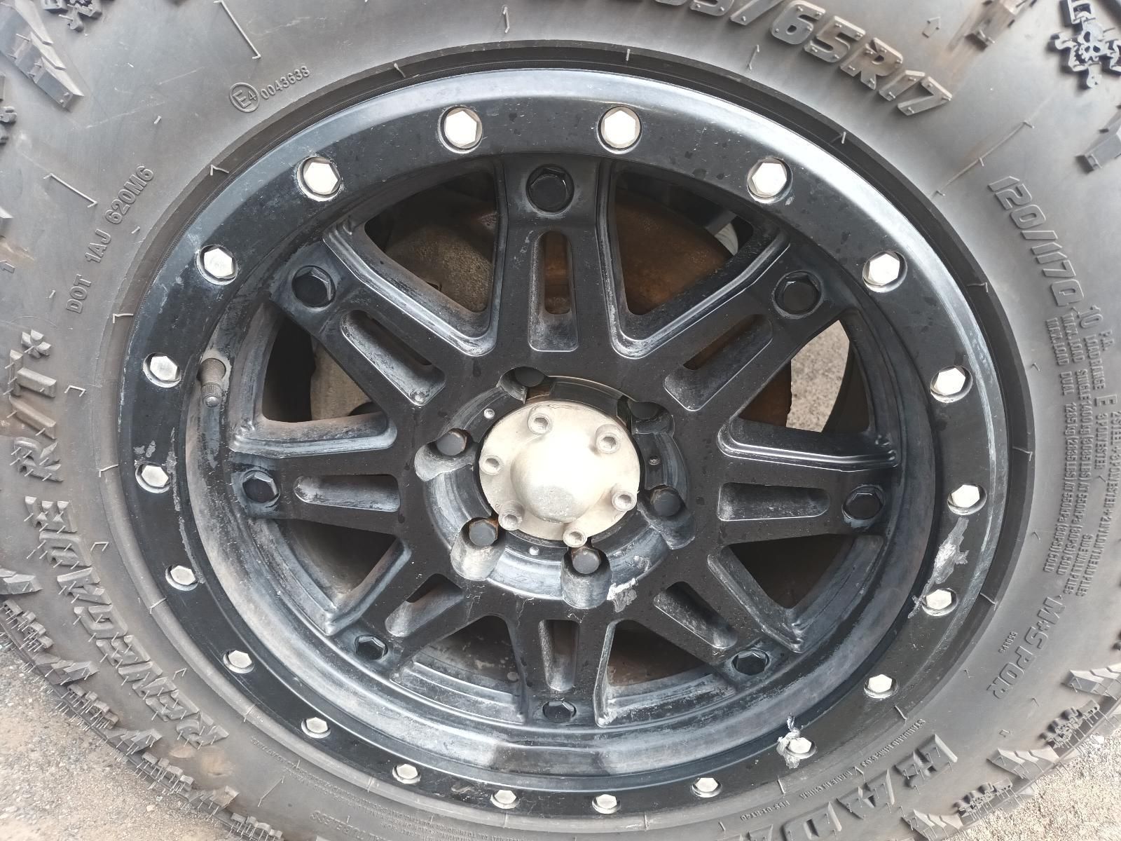 A Close Up of a Black Tire with a Black Rim — South West 4WD Wreckers In Brisbane, QLD