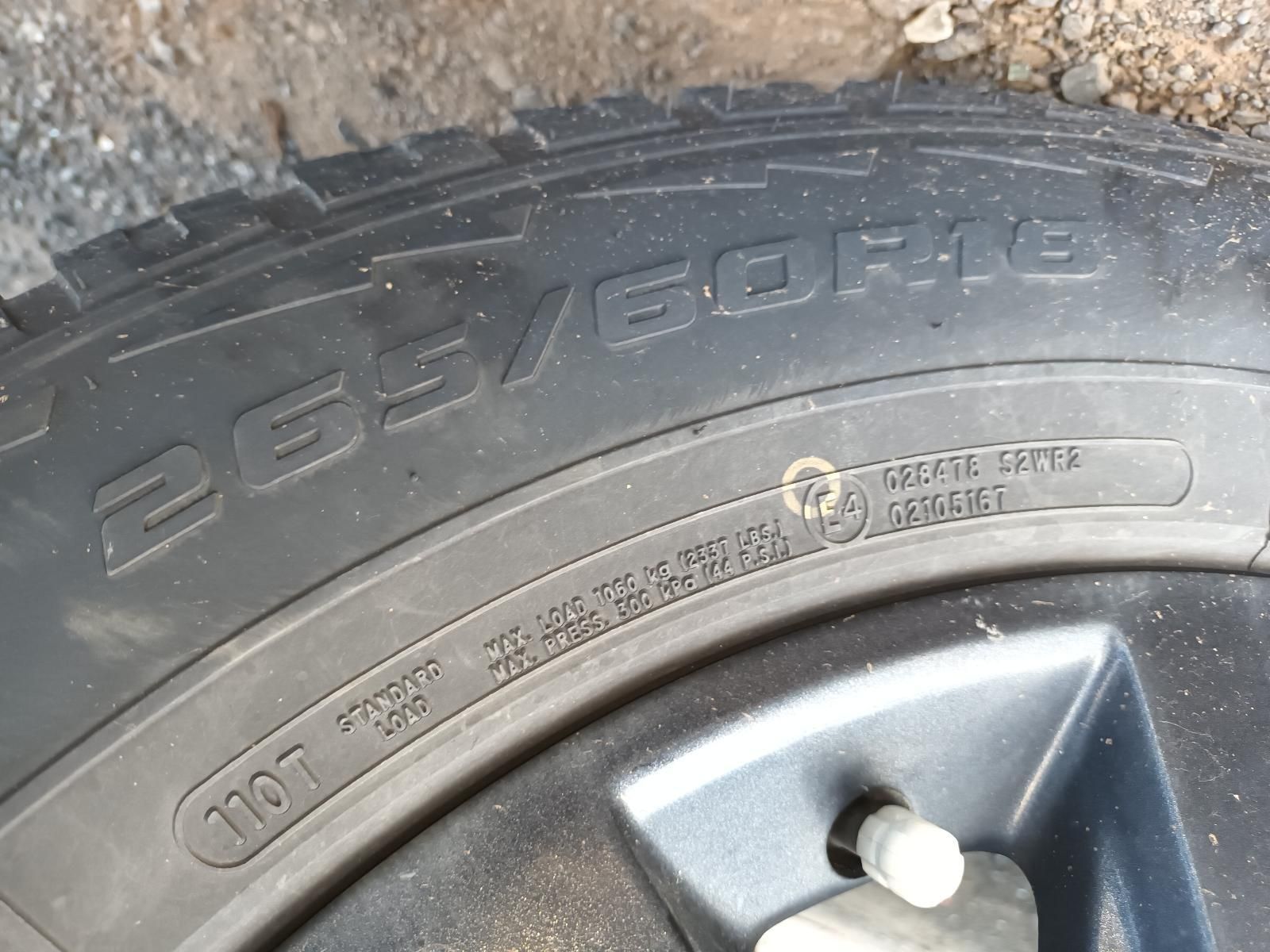 A Close Up of a Tire That Says 265 / 60r16 on It — South West 4WD Wreckers In Harristown, QLD