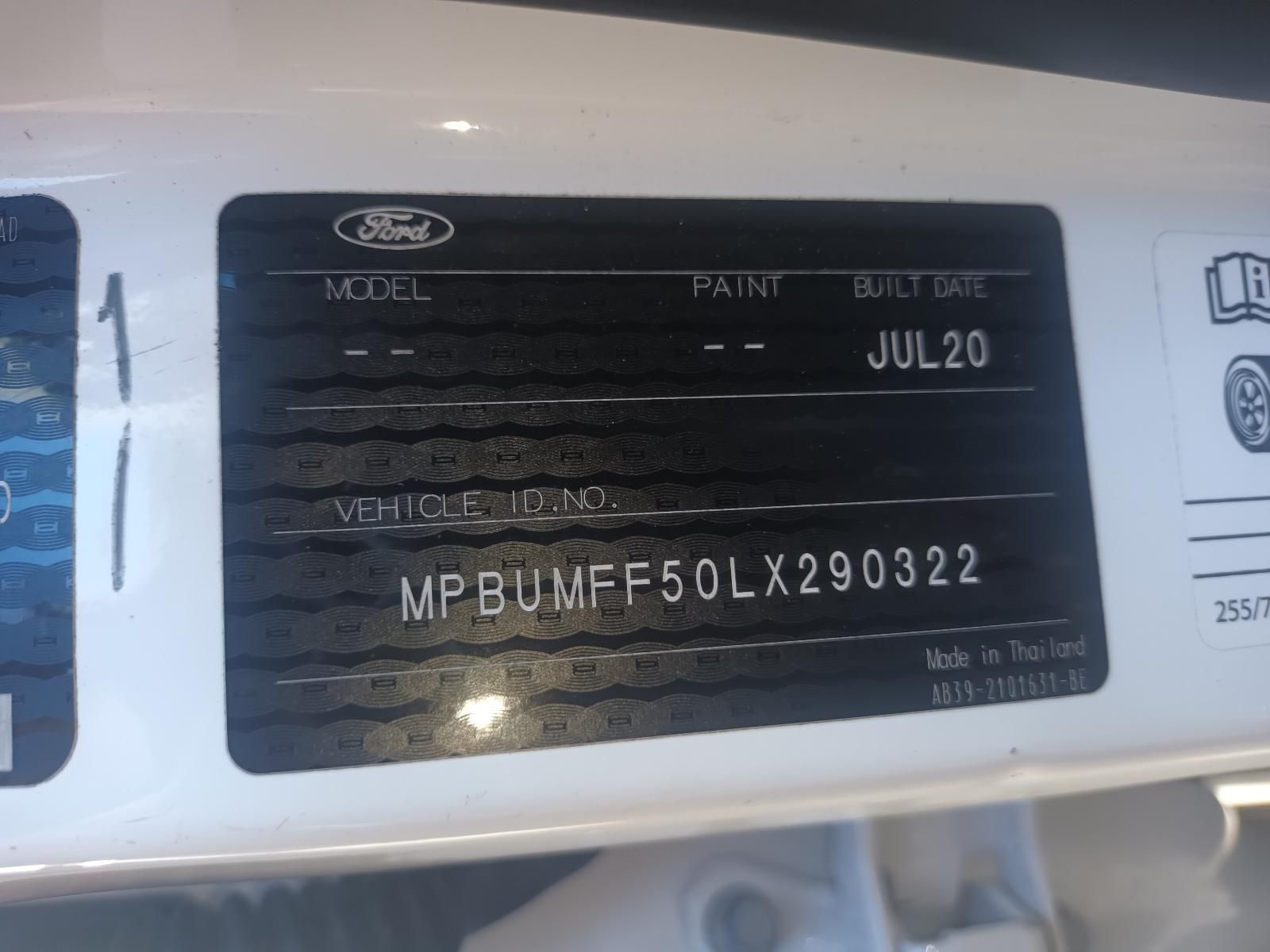 A Close Up of a Ford License Plate — South West 4WD Wreckers in Harristown, QLD