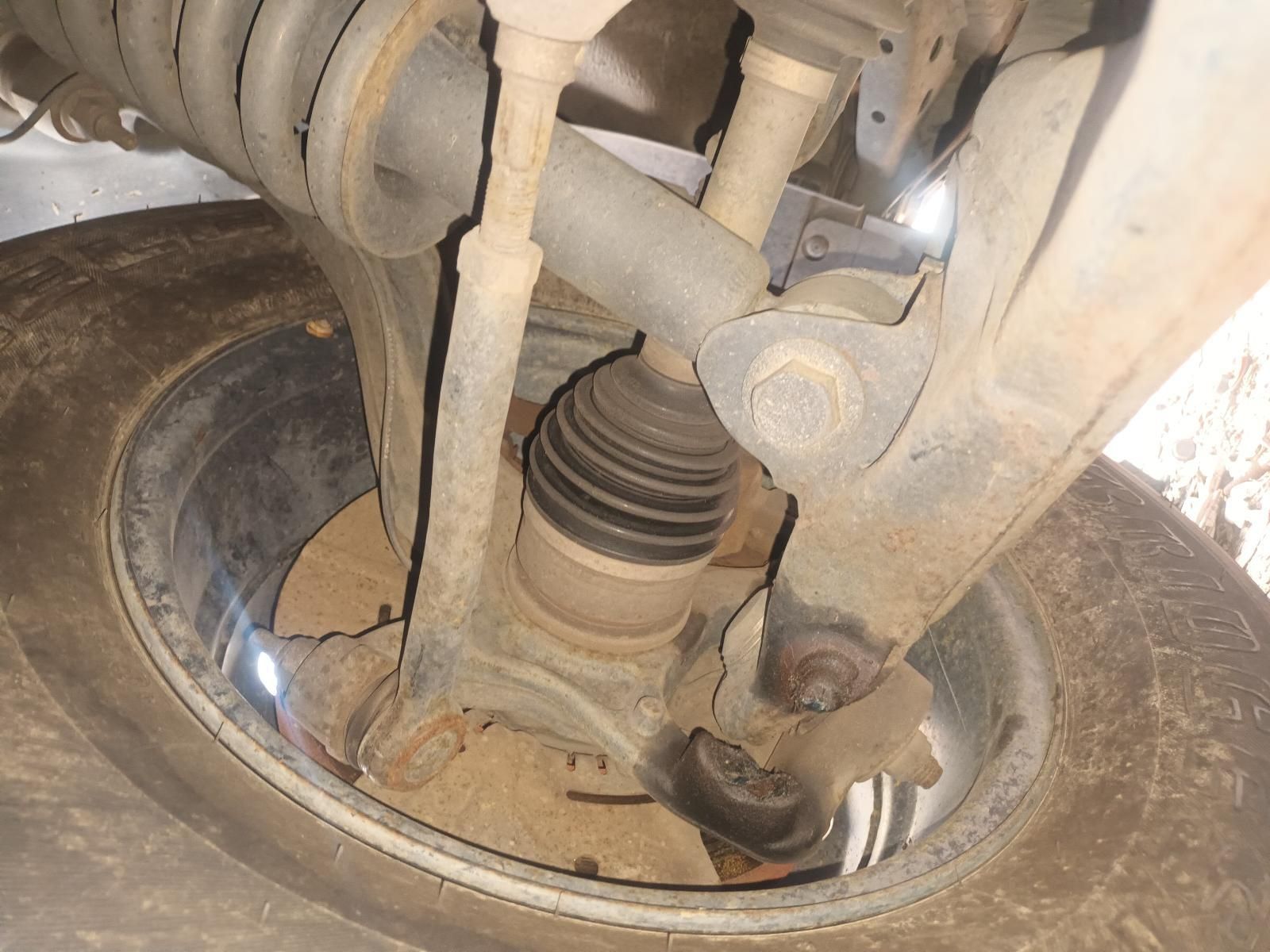 A Close Up of a Car's Suspension and Wheel — South West 4WD Wreckers in Harristown, QLD