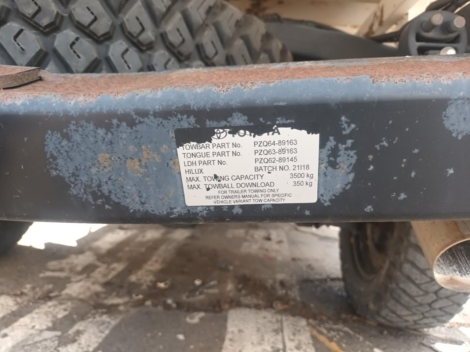 A Close Up of the Back of a Truck with a Sticker on It — South West 4WD Wreckers in Harristown, QLD