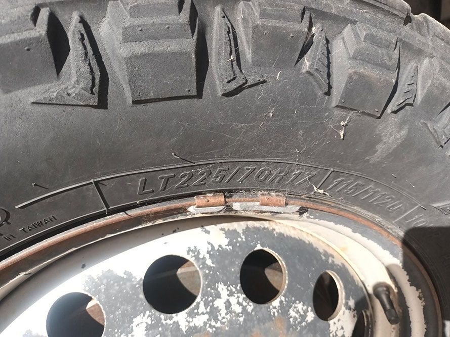 A Close Up of a Tire with the Letters Lt on It — South West 4WD Wreckers in Harristown, QLD