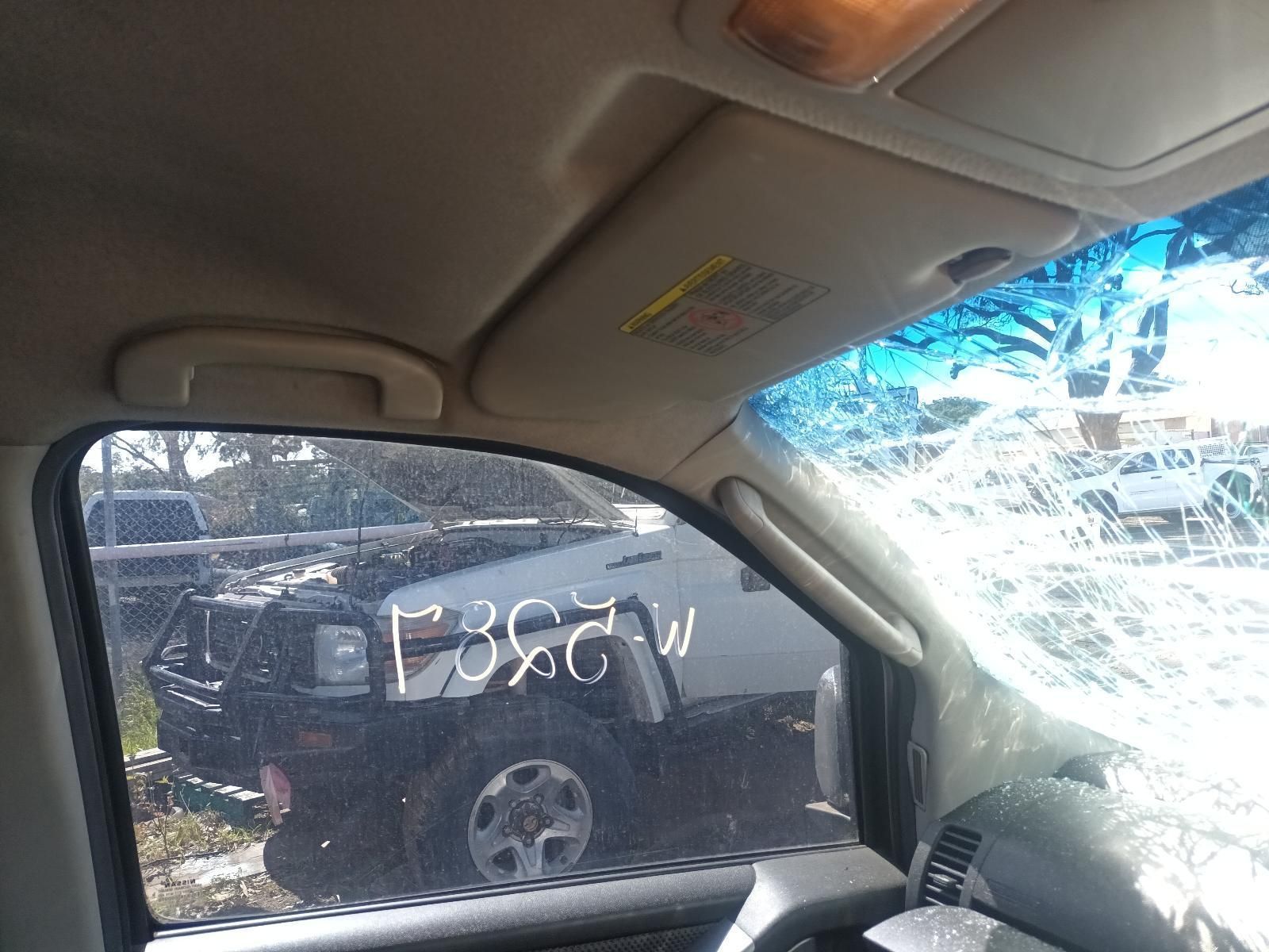 The Inside of a Car with a Broken Windshield — South West 4WD Wreckers in Harristown, QLD