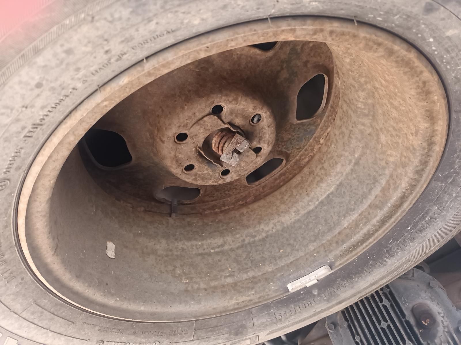 A Close Up of a Tire with a Screw in It — South West 4WD Wreckers in Harristown, QLD