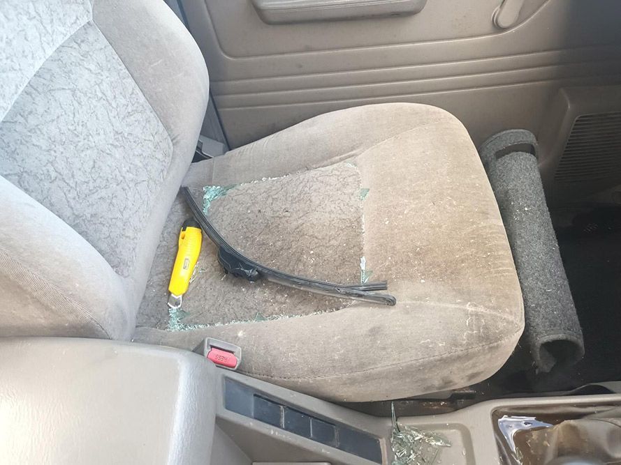 A Car Seat with a Screwdriver in It — South West 4WD Wreckers in Harristown, QLD