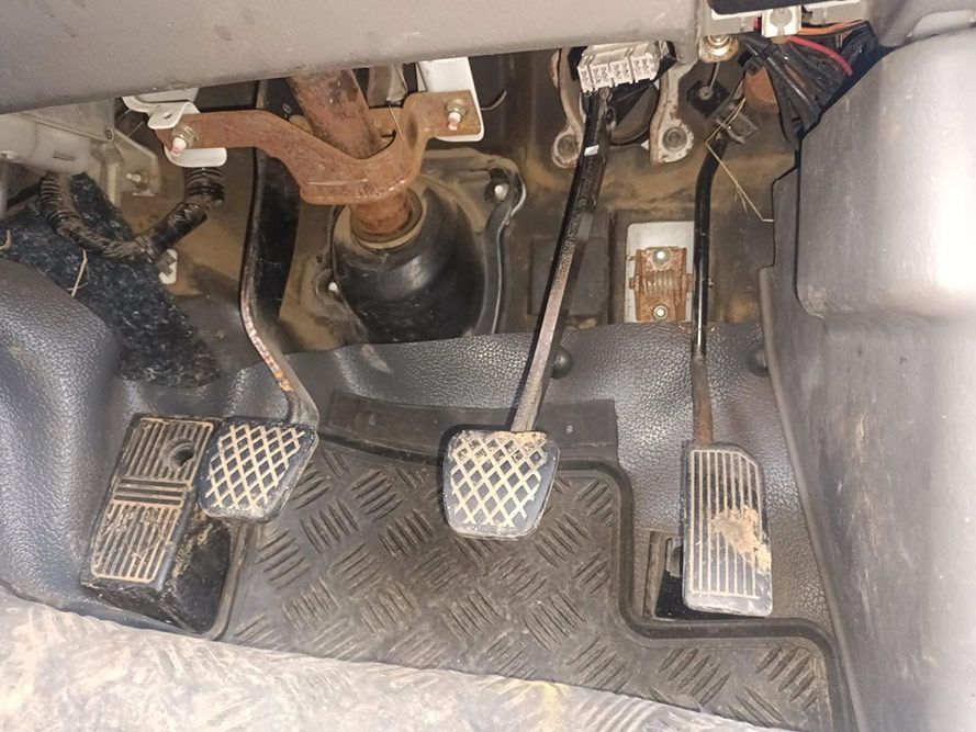 A Close Up of a Car 's Brake and Clutch Pedals — South West 4WD Wreckers in Harristown, QLD