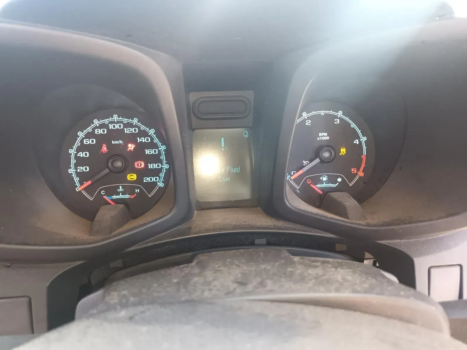 Dashboard Showing Illuminated Gauges With Warning Lights — South West 4WD Wreckers In Brisbane, QLD