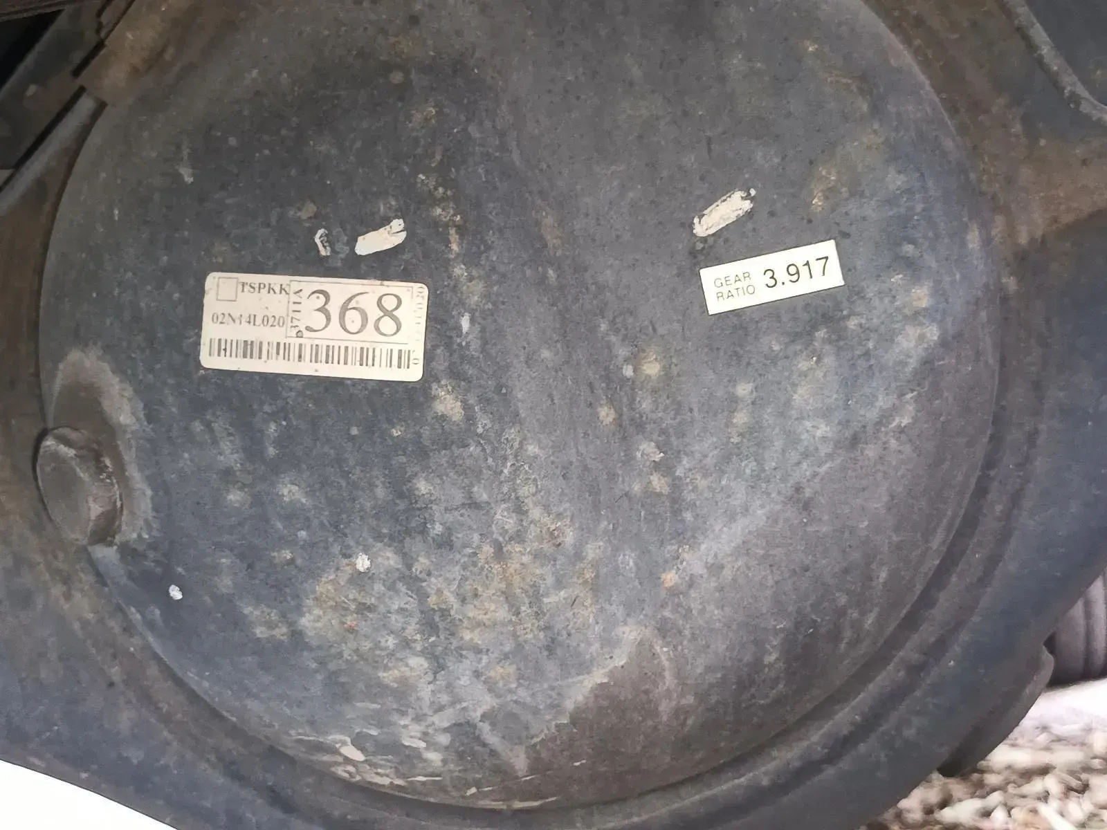 Close-up of a Differential Casing With Two White Stickers — South West 4WD Wreckers In Brisbane, QLD