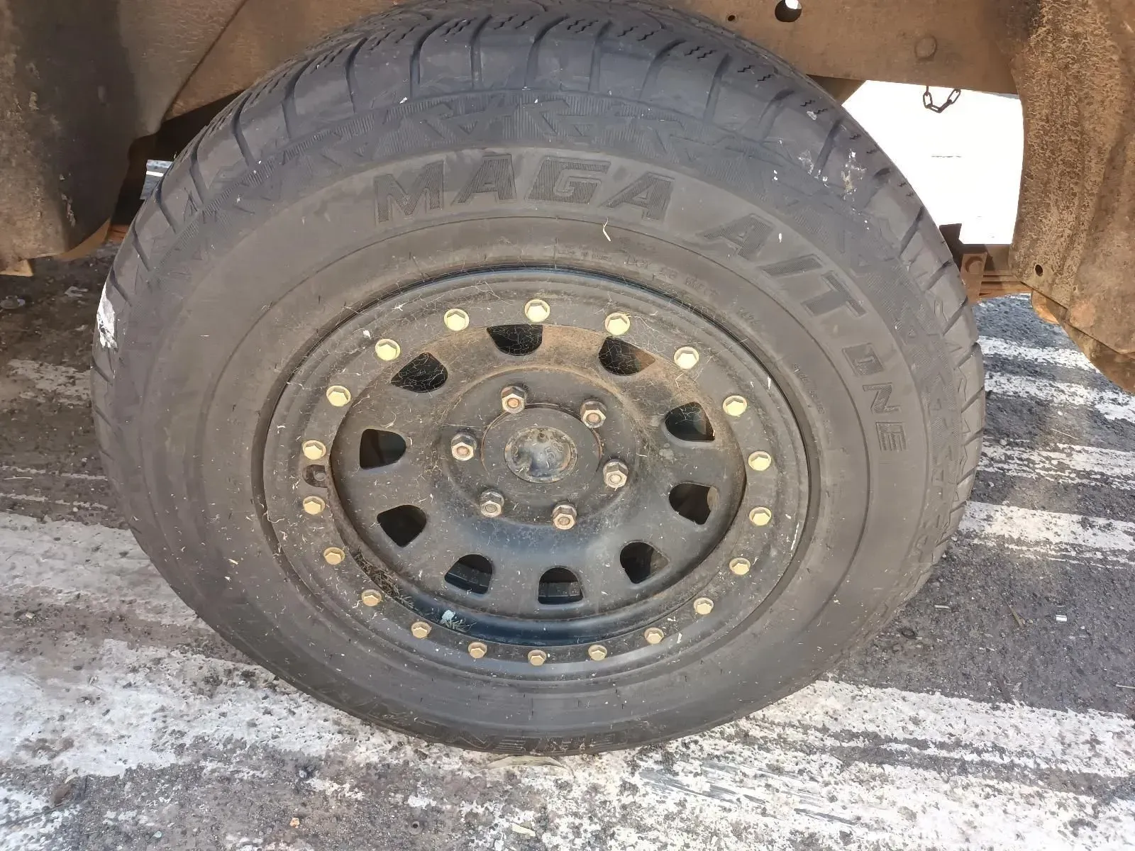 Black Tyre on a Black Rim — South West 4WD Wreckers In Brisbane, QLD