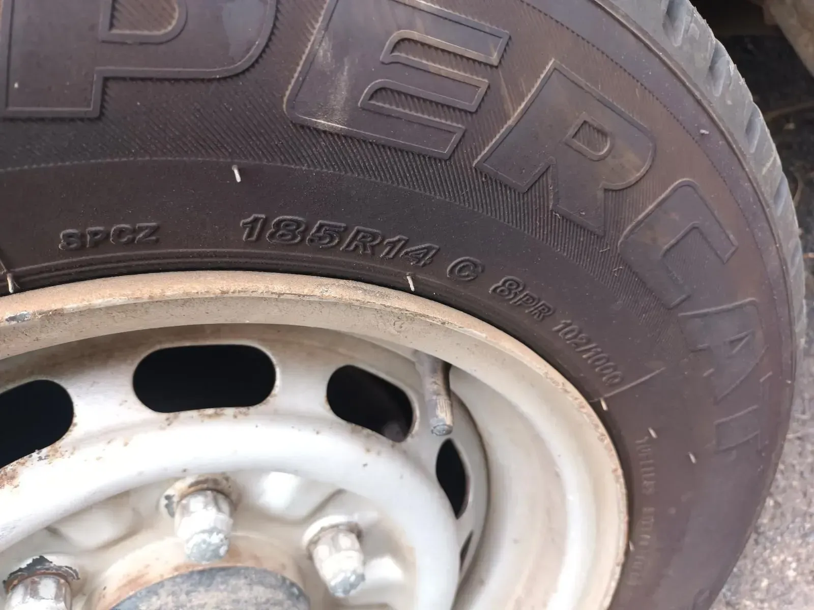 Close-up of a Vehicle Tyre With White Rim — South West 4WD Wreckers In Brisbane, QLD