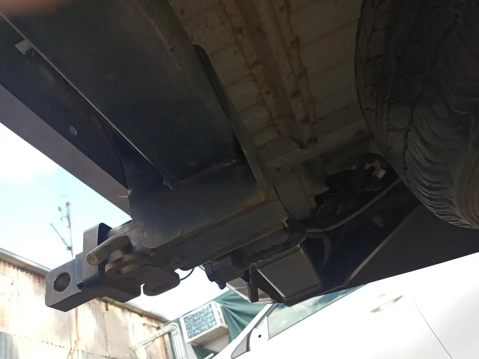 Underside of Vehicle, Showing a Tow Hitch, Spare Tyre — South West 4WD Wreckers In Brisbane, QLD