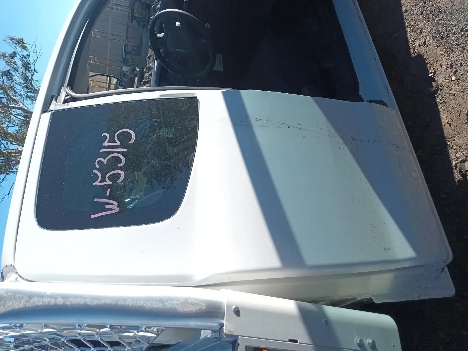 White Car Door, Partially Open, Labeled — South West 4WD Wreckers In Brisbane, QLD