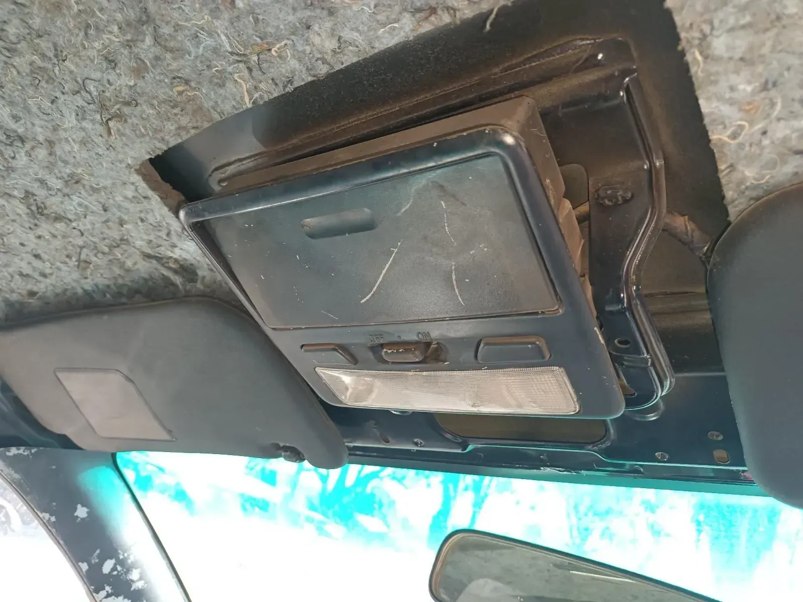 Overhead Console in Car, Black Plastic, Partially Installed — South West 4WD Wreckers In Brisbane, QLD