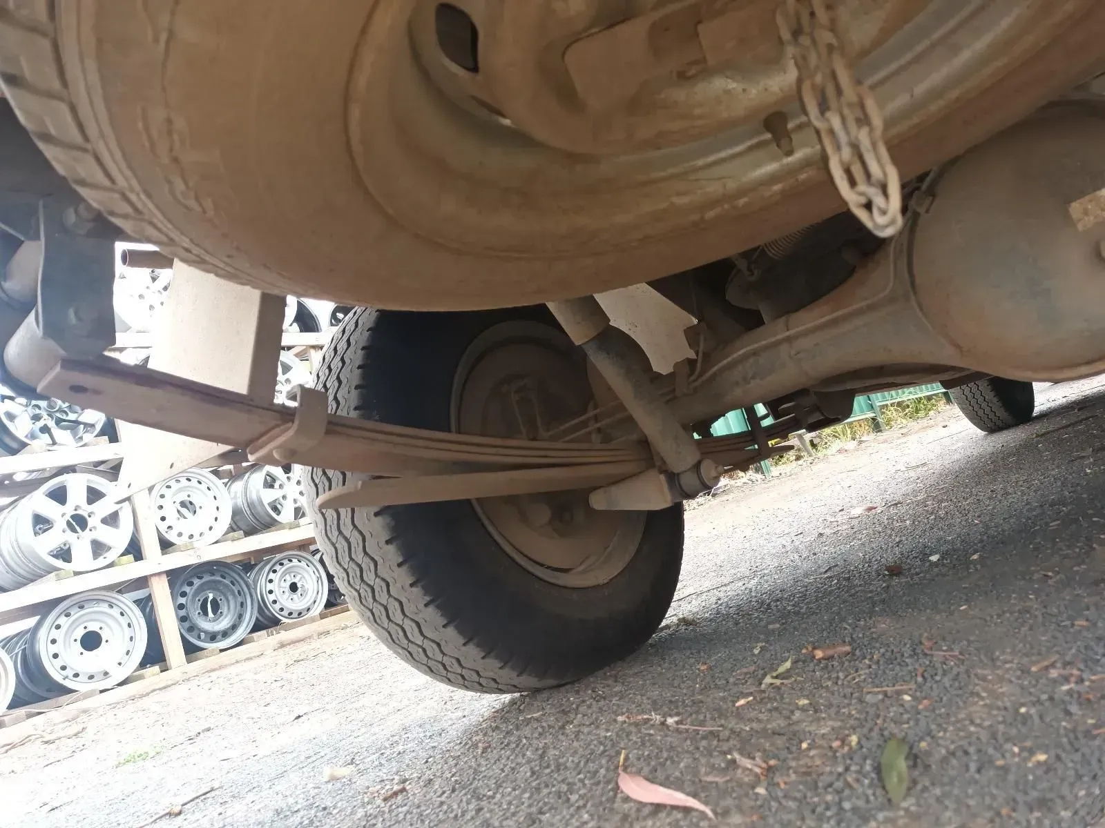 Undercarriage of a Truck With Spare Tyre — South West 4WD Wreckers In Brisbane, QLD