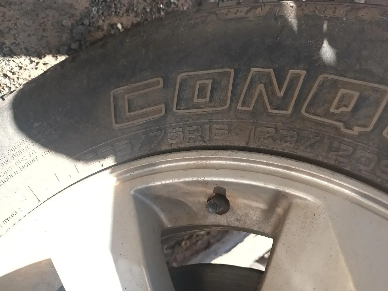 Close-up of a Tyre on a Silver Wheel — South West 4WD Wreckers In Brisbane, QLD