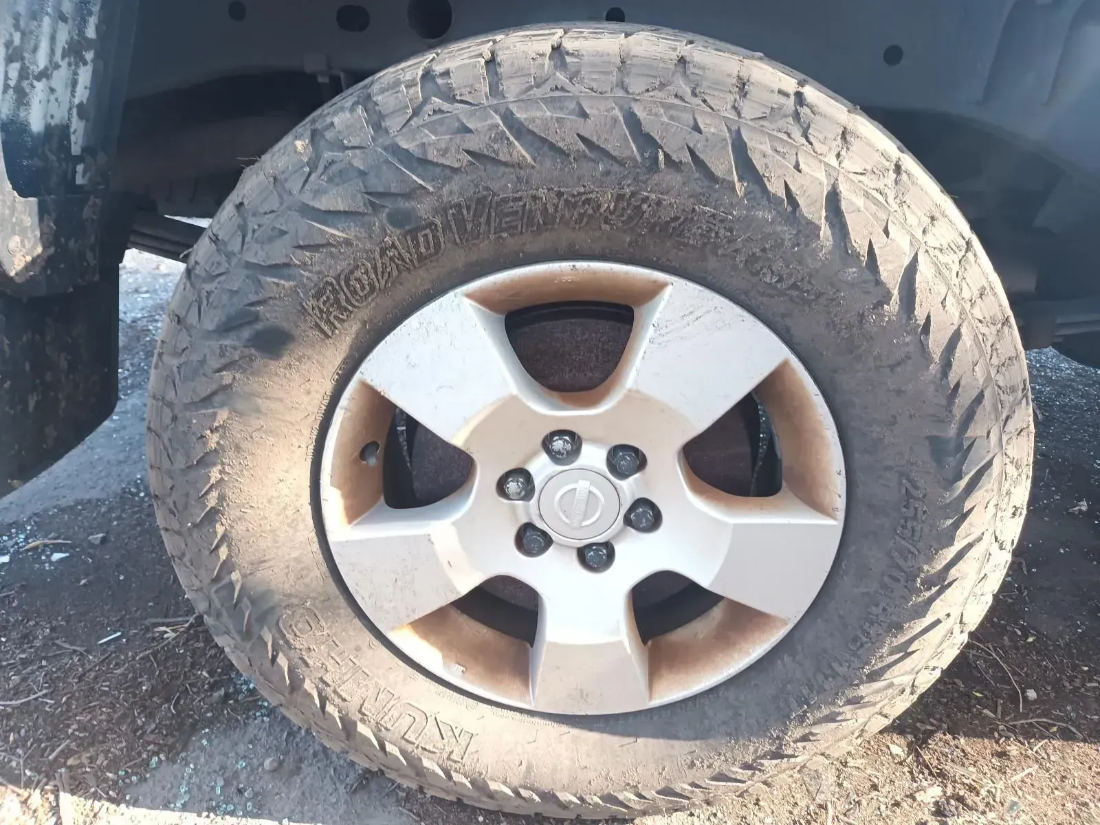 Gray Nissan Wheel With a Rugged Tyre — South West 4WD Wreckers In Brisbane, QLD