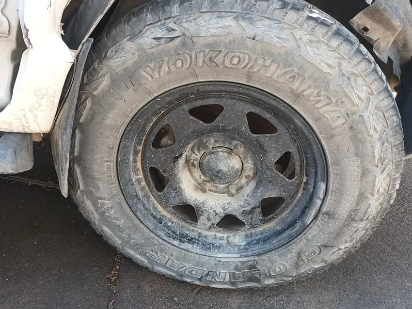 A Close Up of a Yokohama Tire on a Car — South West 4WD Wreckers In Brisbane, QLD