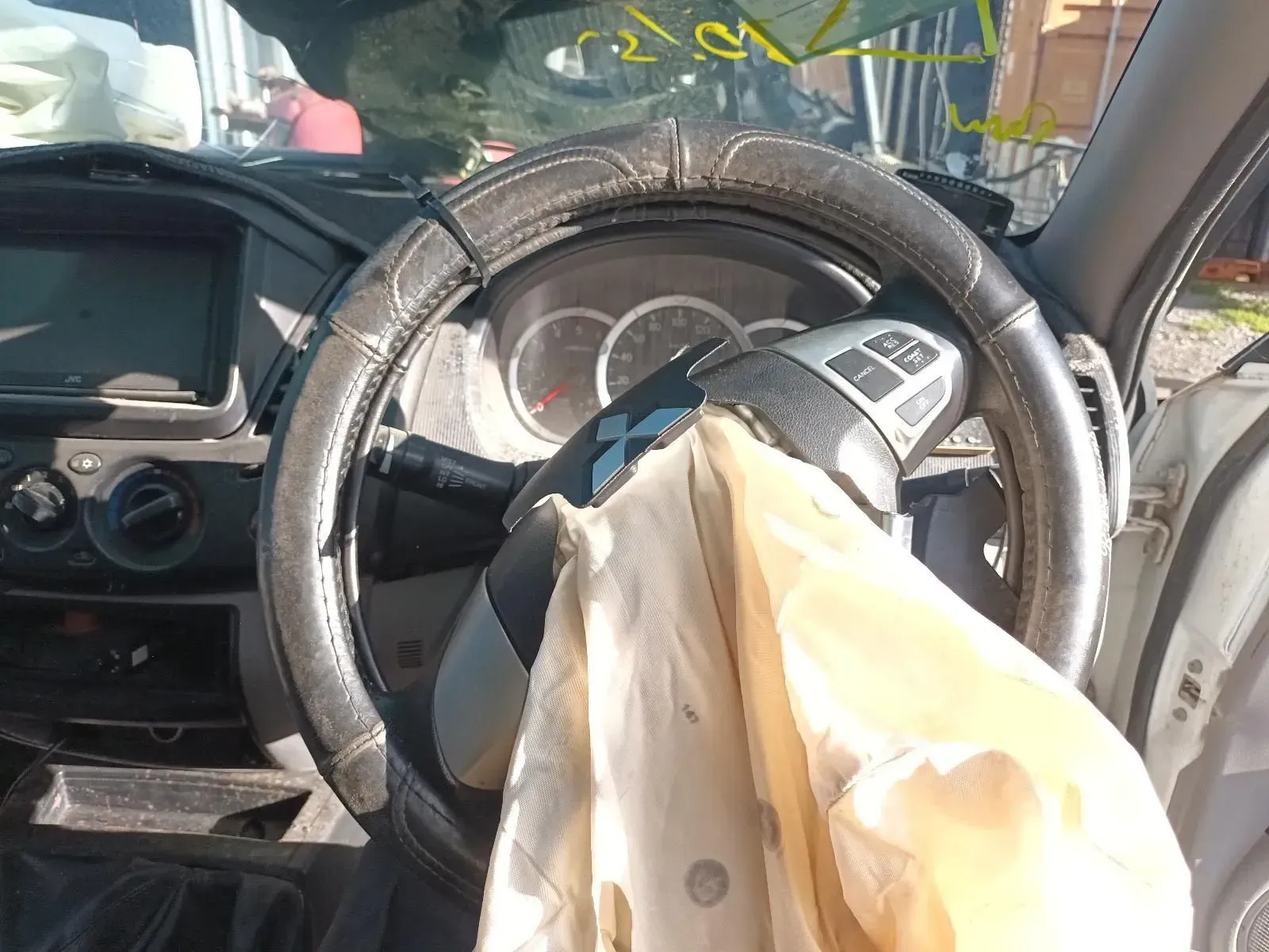Dashboard of a Damaged Mitsubishi — South West 4WD Wreckers In Brisbane, QLD