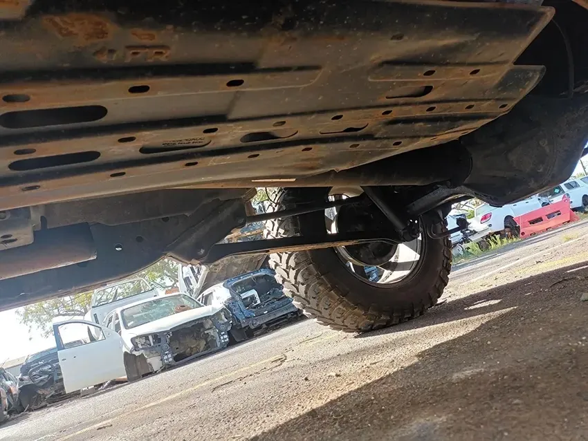 A Close Up of the Underside of a Truck Parked on the Side of the Road — South West 4WD Wreckers In Brisbane, QLD