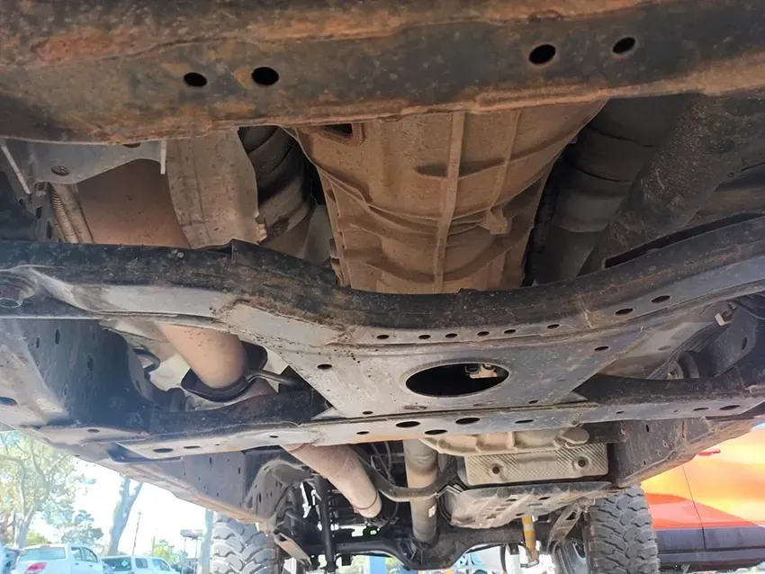 A Close Up of the Underside of a Car Showing the Exhaust Pipes — South West 4WD Wreckers In Brisbane, QLD
