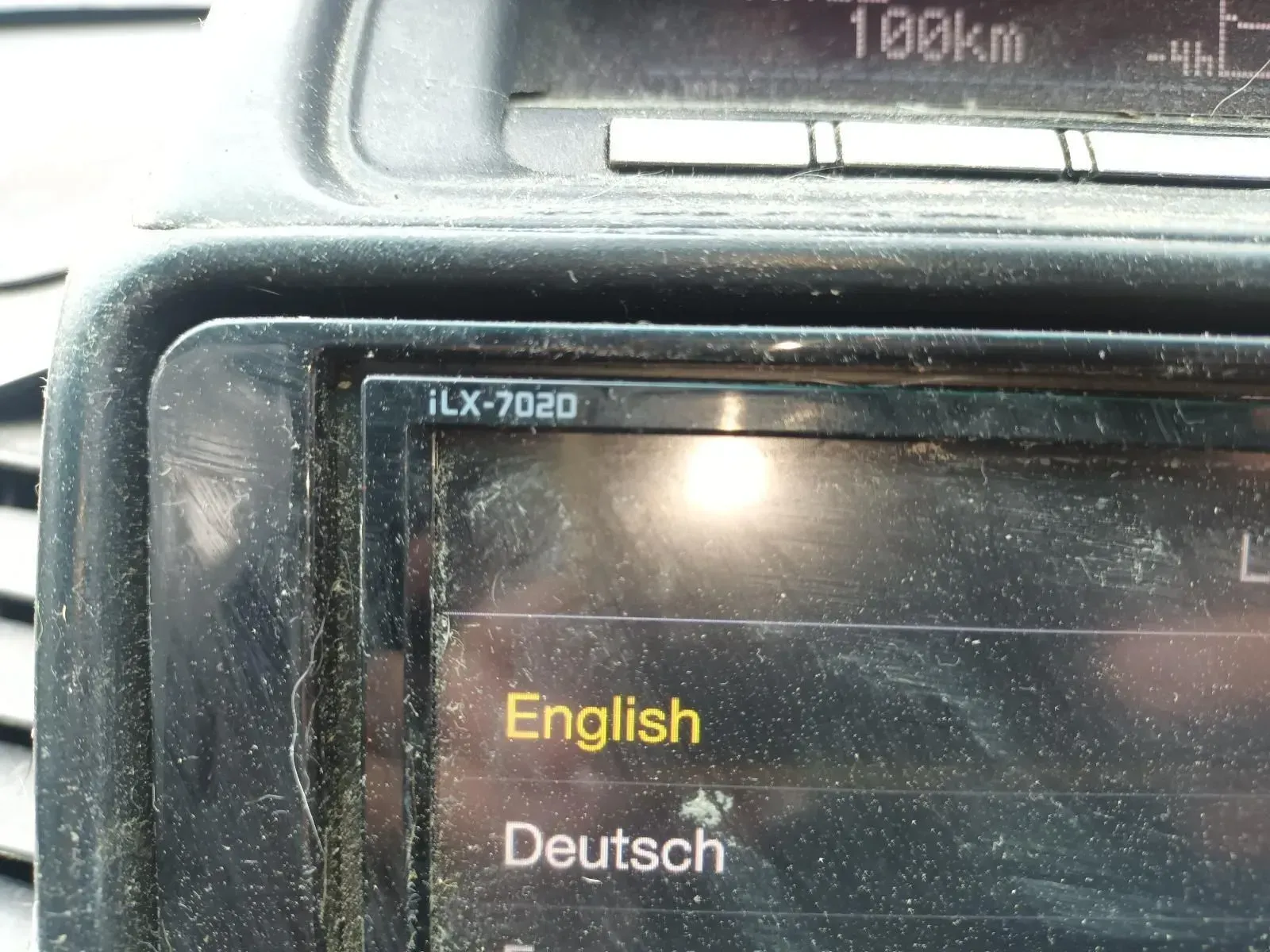 Close-up of a Car's Infotainment Screen Showing Language Selection — South West 4WD Wreckers In Brisbane, QLD