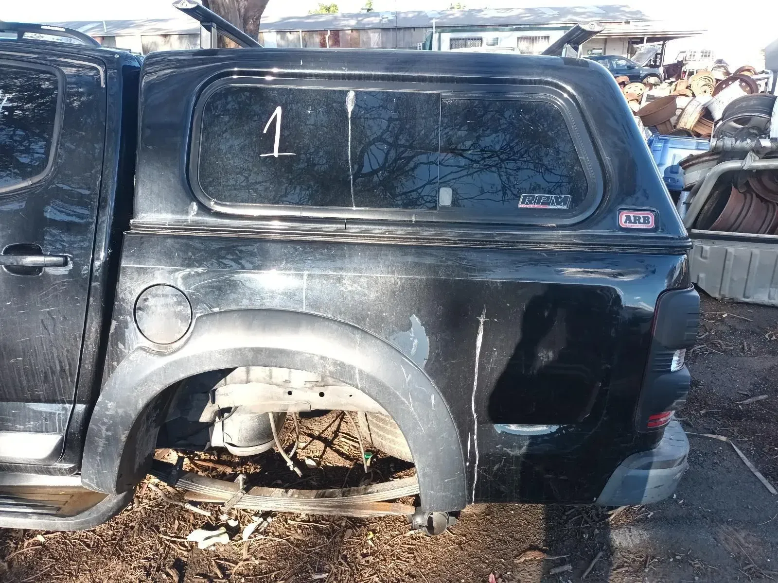 Black Truck Bed With Canopy in a Junkyard — South West 4WD Wreckers In Brisbane, QLD