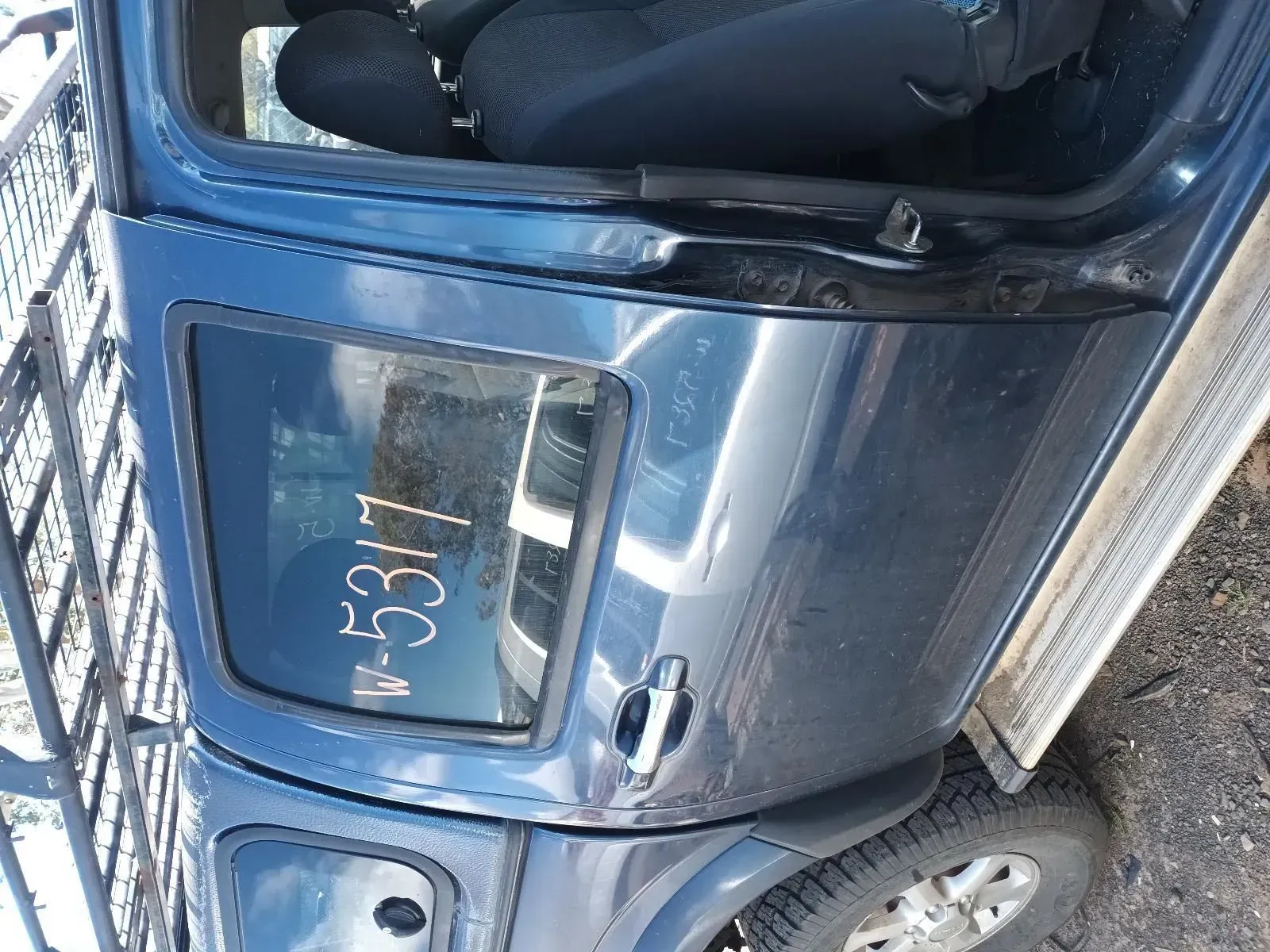 Dark Blue Vehicle Door With Window — South West 4WD Wreckers In Brisbane, QLD