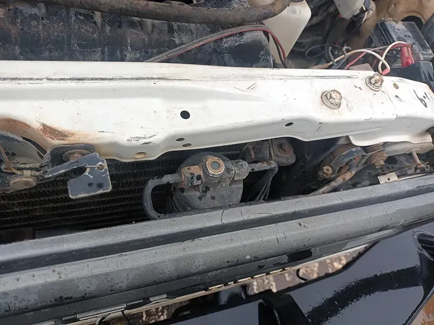 A Close Up of a Car Radiator on a Black Car — South West 4WD Wreckers In Brisbane, QLD