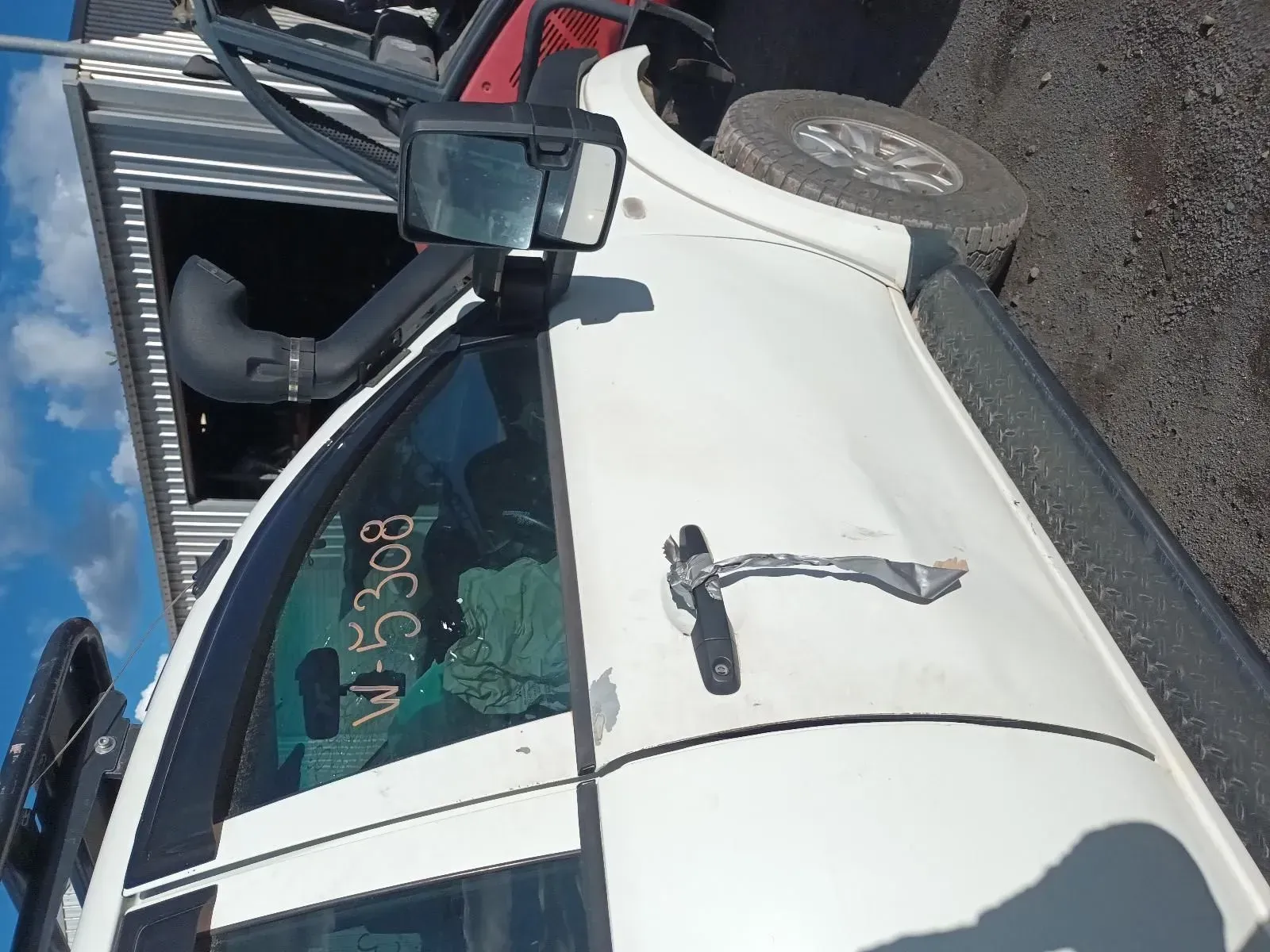 White Pickup Truck Door With Snorkel and Side Mirror — South West 4WD Wreckers In Brisbane, QLD