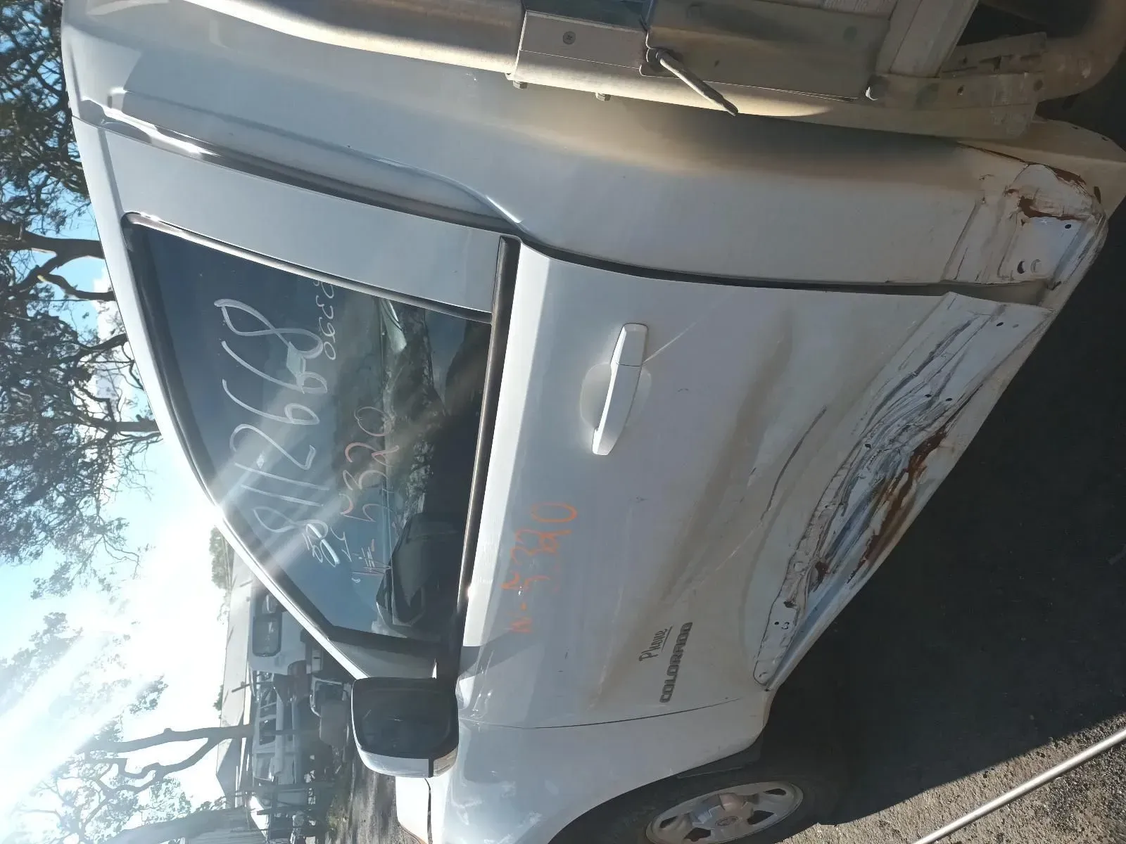 White Car With Body Damage — South West 4WD Wreckers In Brisbane, QLD