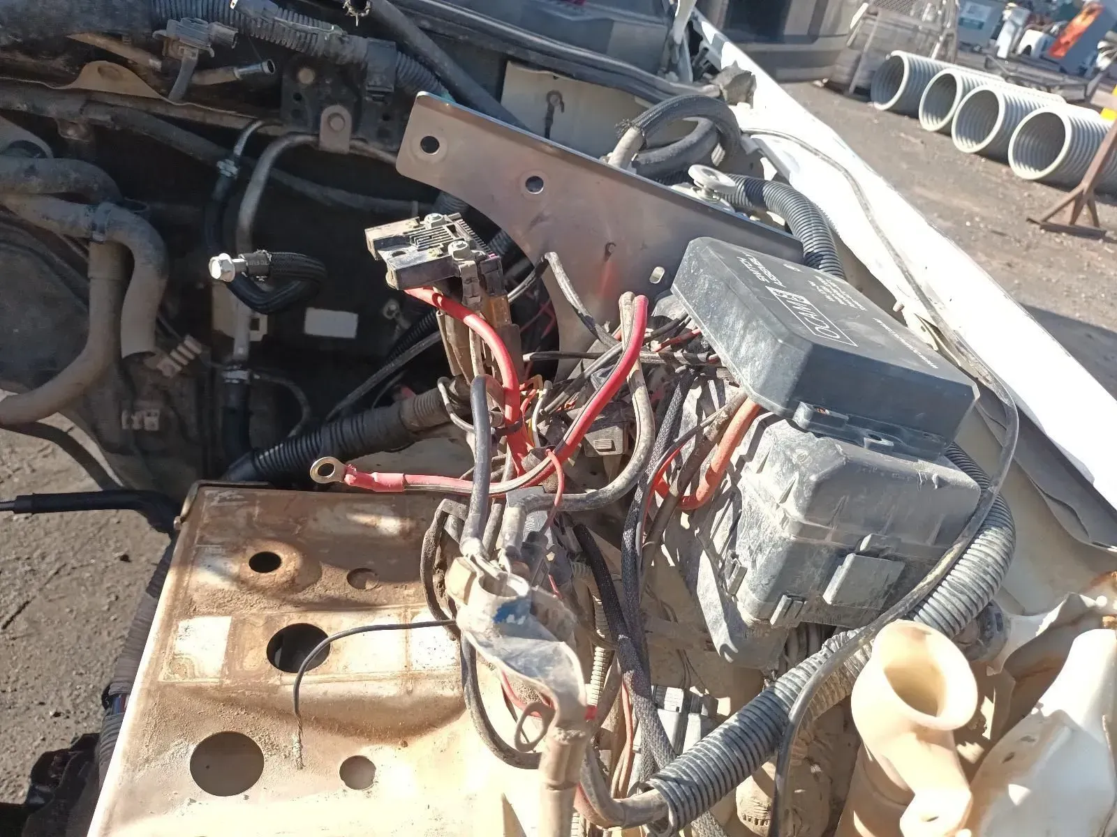 Engine Components of a Vehicle, Wires and Fuse Box Visible — South West 4WD Wreckers In Brisbane, QLD