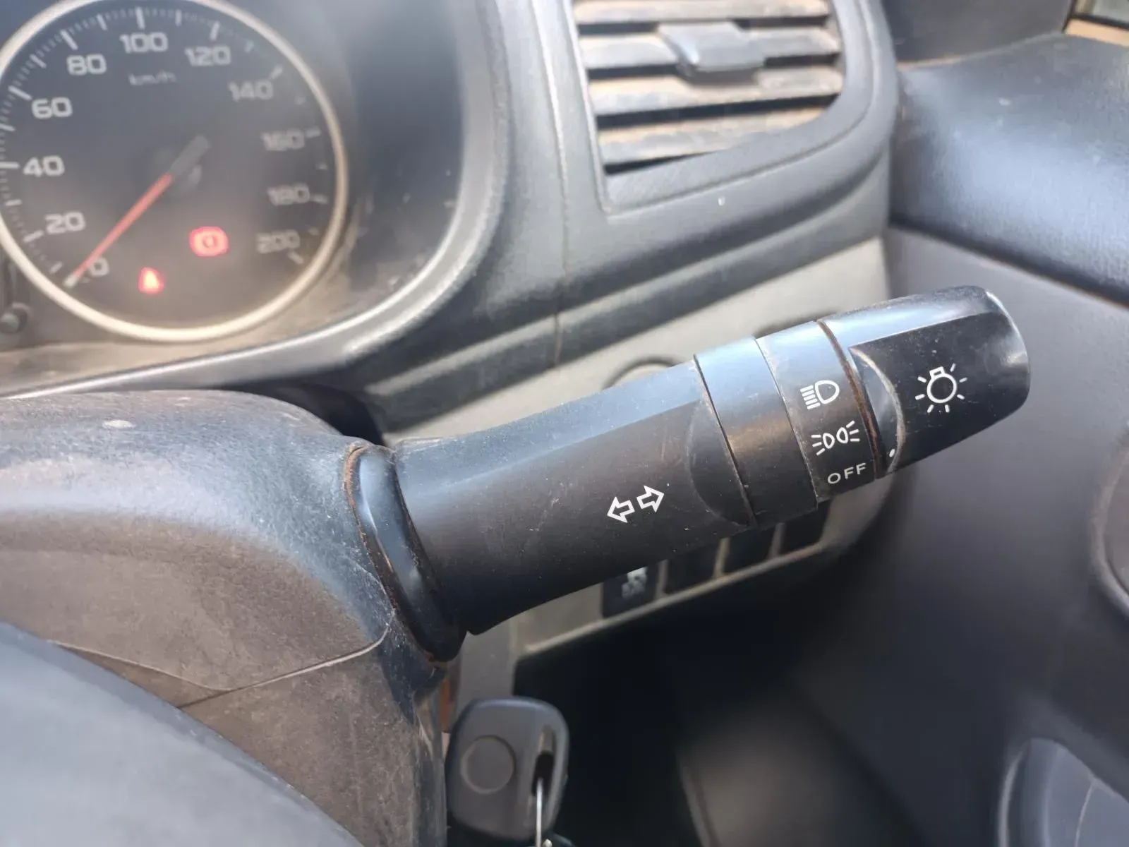 Close-up of Car's Turn Signal and Headlight Control Lever — South West 4WD Wreckers In Brisbane, QLD