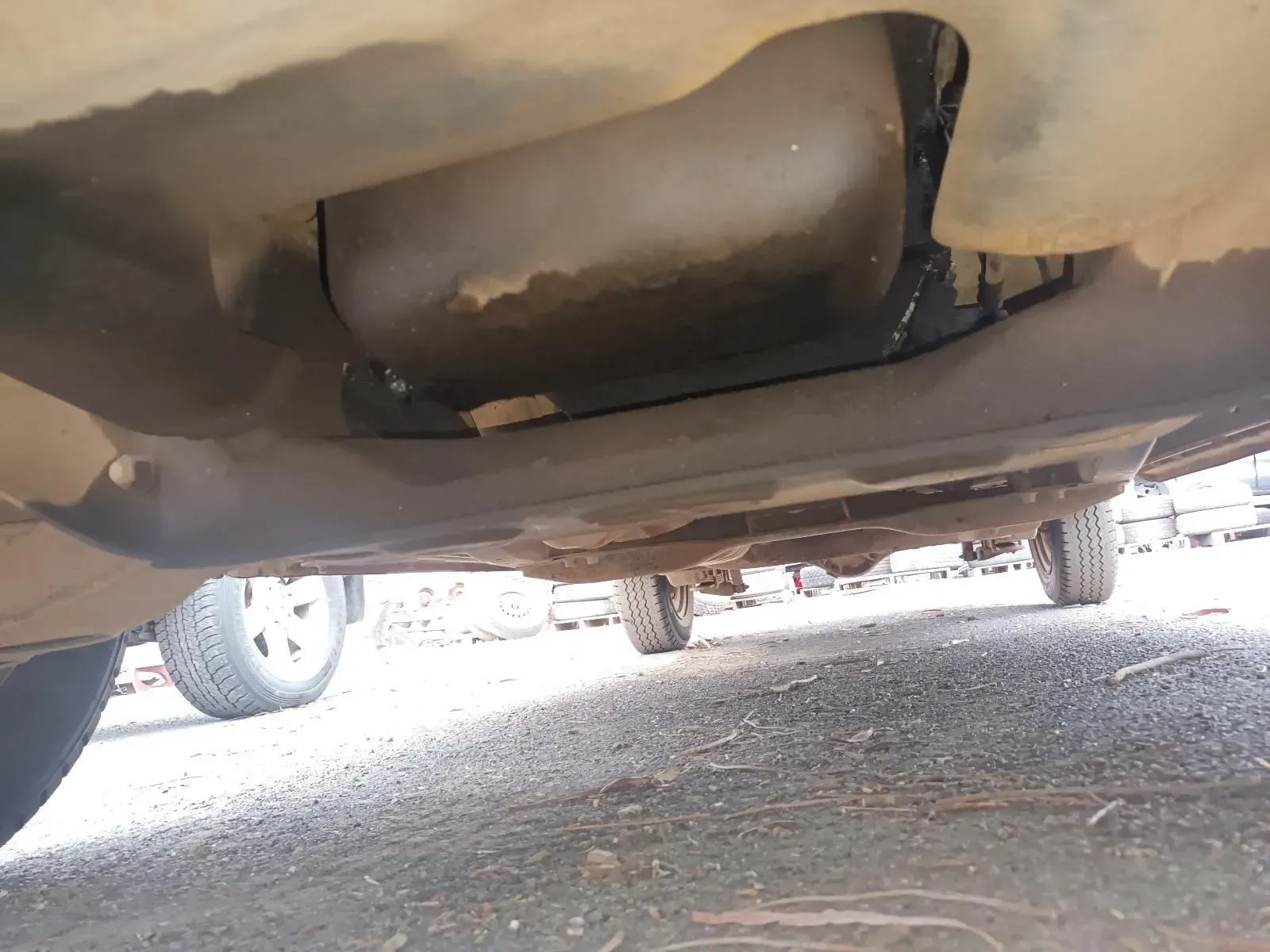 Underside of a Vehicle, Showing a Dark-colored Undercarriage Component — South West 4WD Wreckers In Brisbane, QLD