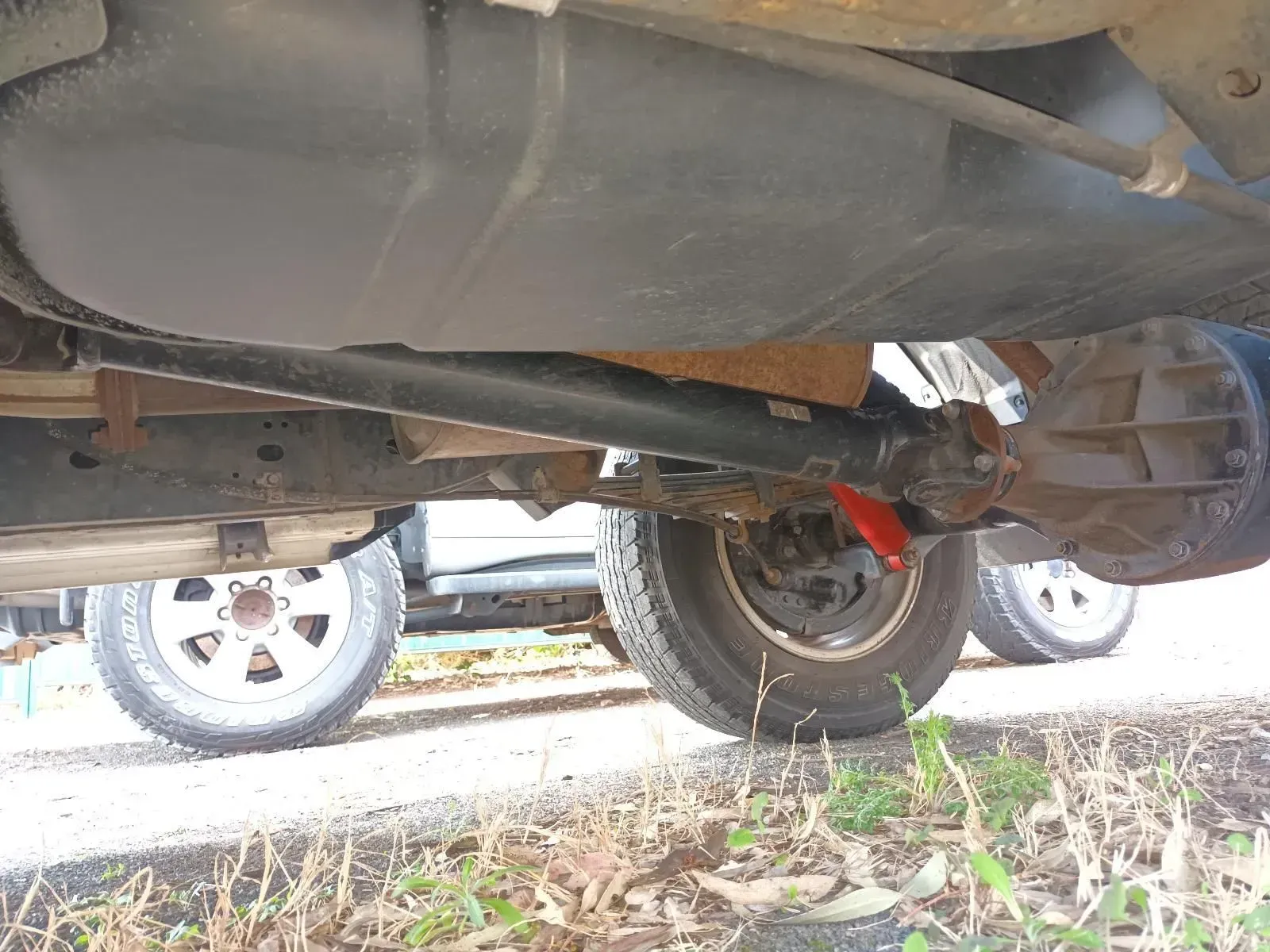 Undercarriage of a Vehicle, Showing a Fuel Tank — South West 4WD Wreckers In Brisbane, QLD