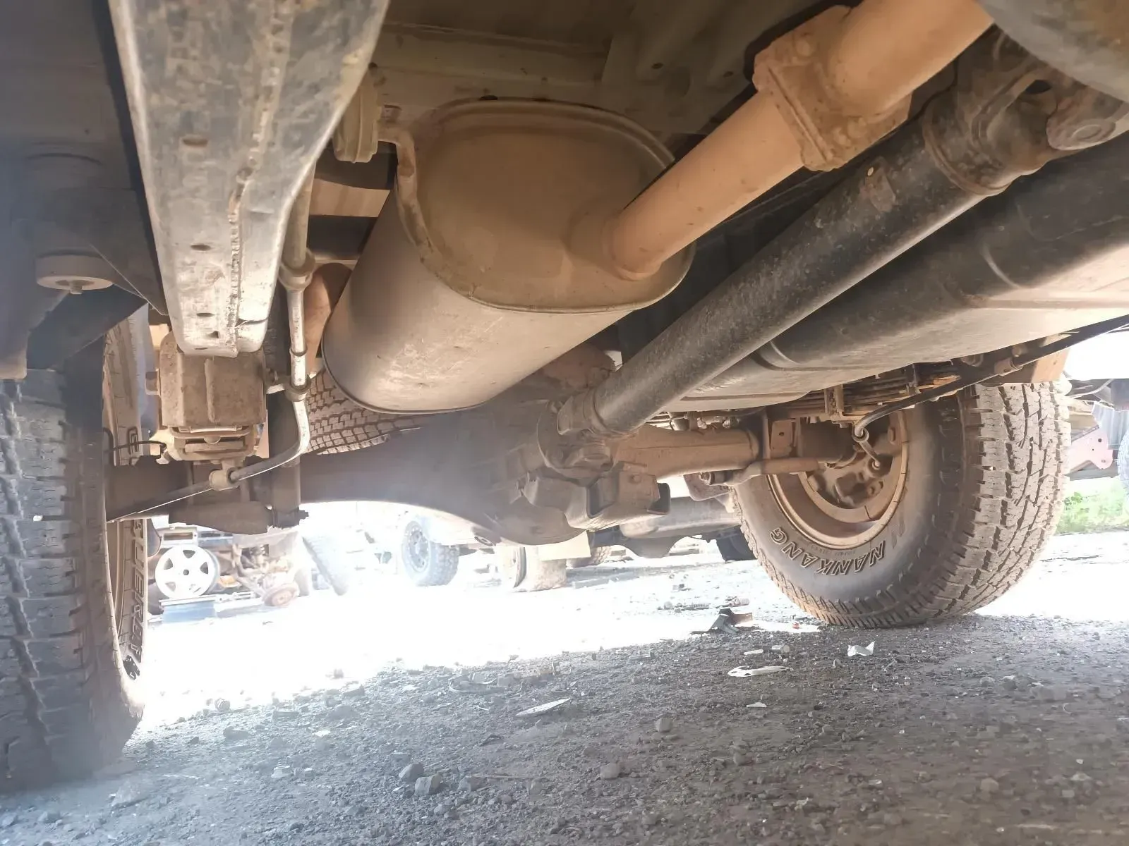 Undercarriage of a Vehicle Showing the Exhaust System — South West 4WD Wreckers In Brisbane, QLD