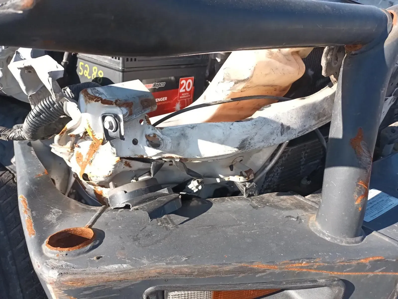 Heavily Damaged Vehicle With Airbags Deployed and Frame Crumpled — South West 4WD Wreckers In Brisbane, QLD