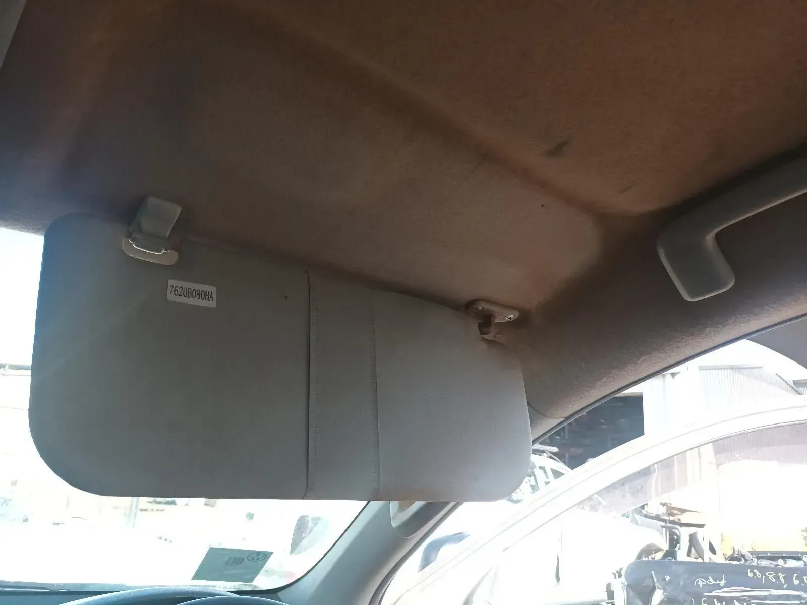Gray Car Sun Visor Extended, Interior Shot — South West 4WD Wreckers In Brisbane, QLD