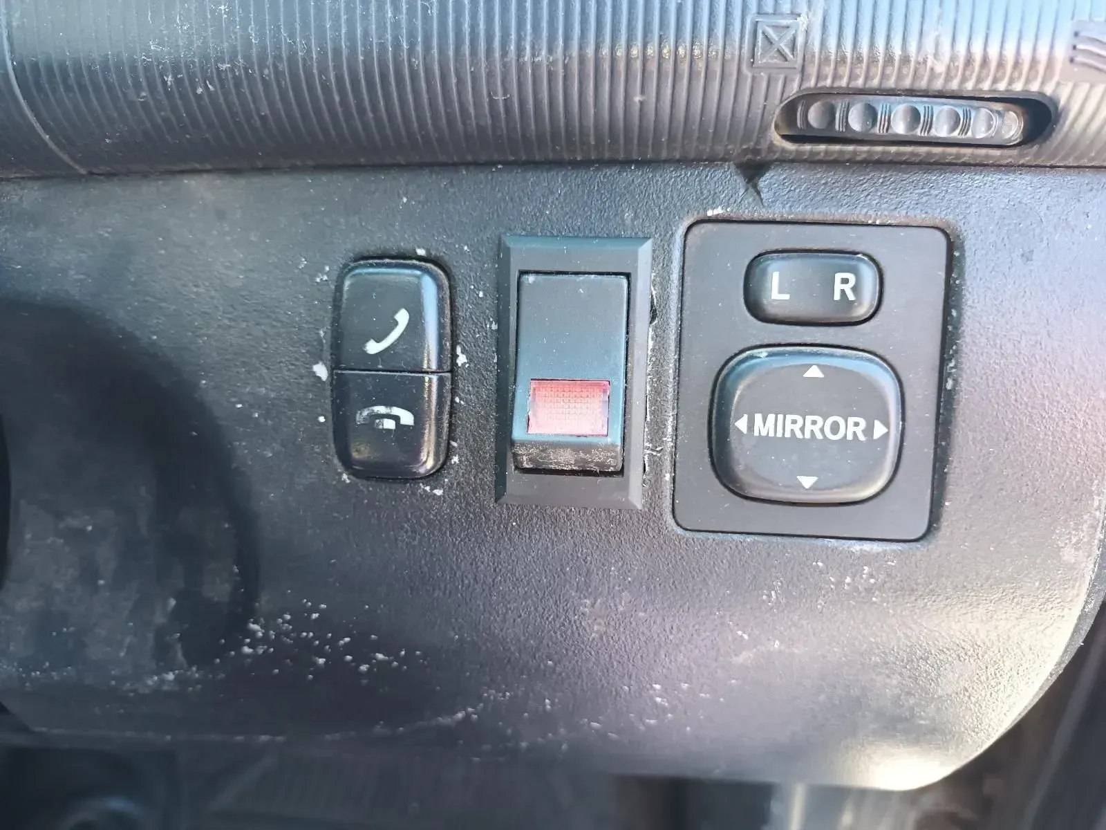 Dashboard With Phone Button, Red-lit Switch, and Mirror Control — South West 4WD Wreckers In Brisbane, QLD