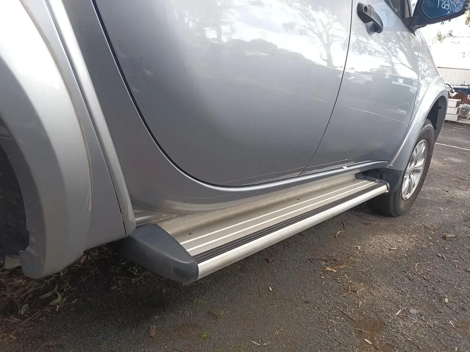 Silver Pickup Truck With Side Steps — South West 4WD Wreckers In Brisbane, QLD