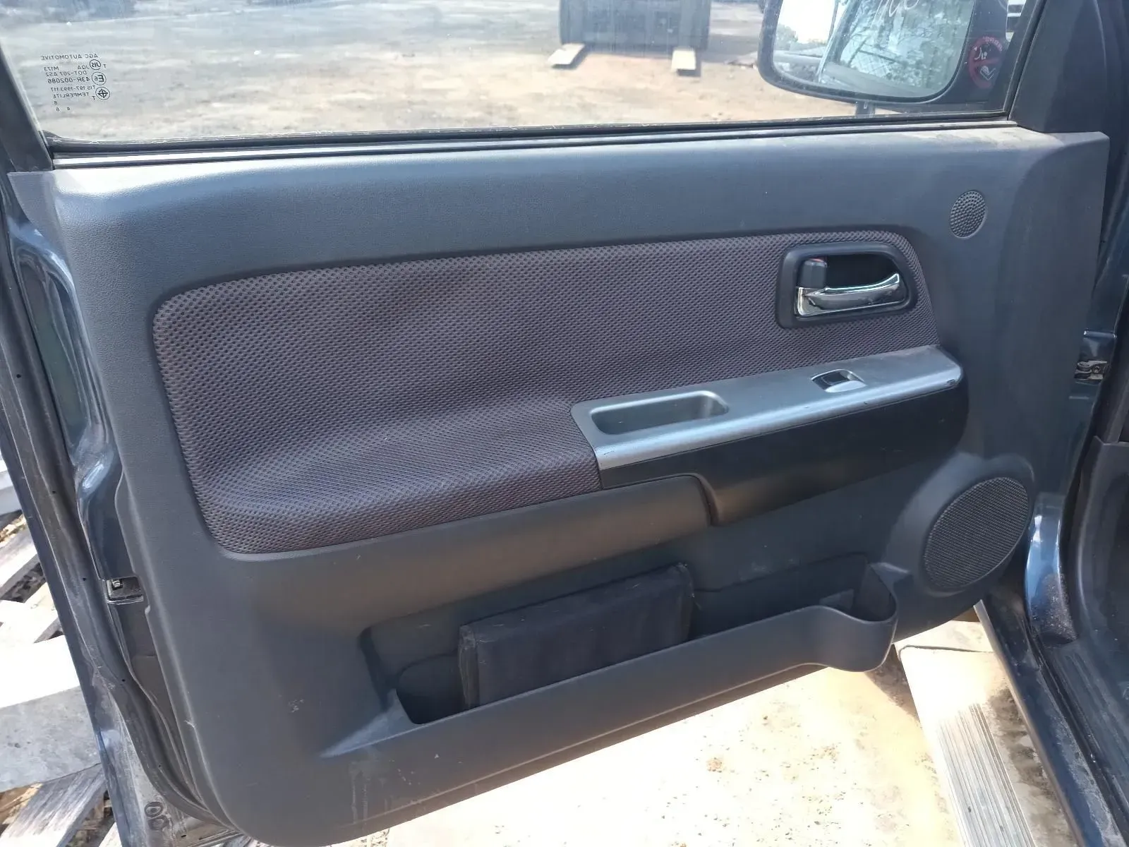 Interior Car Door, Dark Gray, With Fabric Panel, Window and Handle Controls — South West 4WD Wreckers In Brisbane, QLD