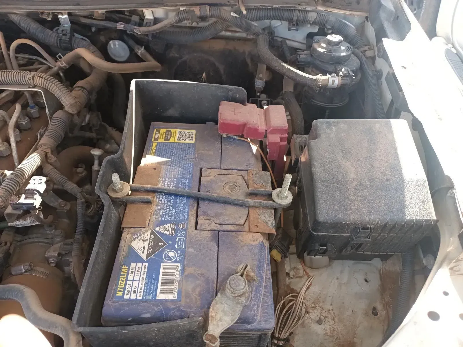 Car Engine Bay With Battery and Fuse Box, in a Vehicle — South West 4WD Wreckers In Brisbane, QLD