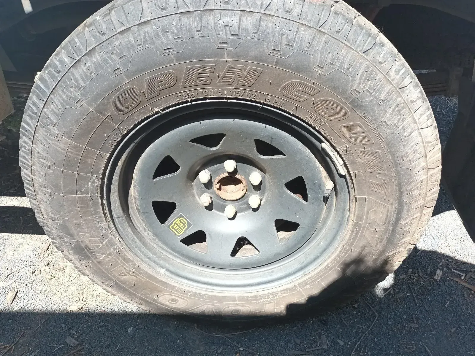 Black Tyre on a Dark Gray Rim — South West 4WD Wreckers In Brisbane, QLD