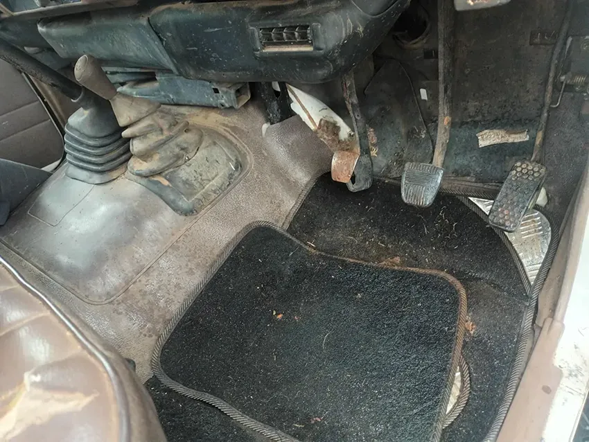 A Close Up of the Inside of a Car With a Black Mat on the Floor — South West 4WD Wreckers In Brisbane, QLD