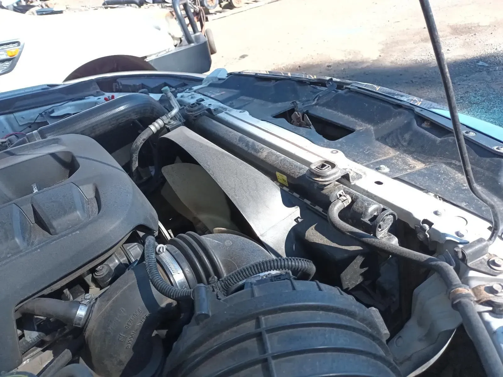 Car Engine Bay With a Fan, Hoses, and Components. — South West 4WD Wreckers In Brisbane, QLD
