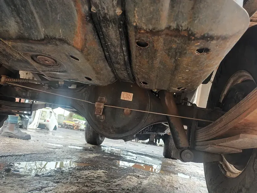 A Close Up of the Underside of a Truck Parked in a Parking Lot — South West 4WD Wreckers In Brisbane, QLD