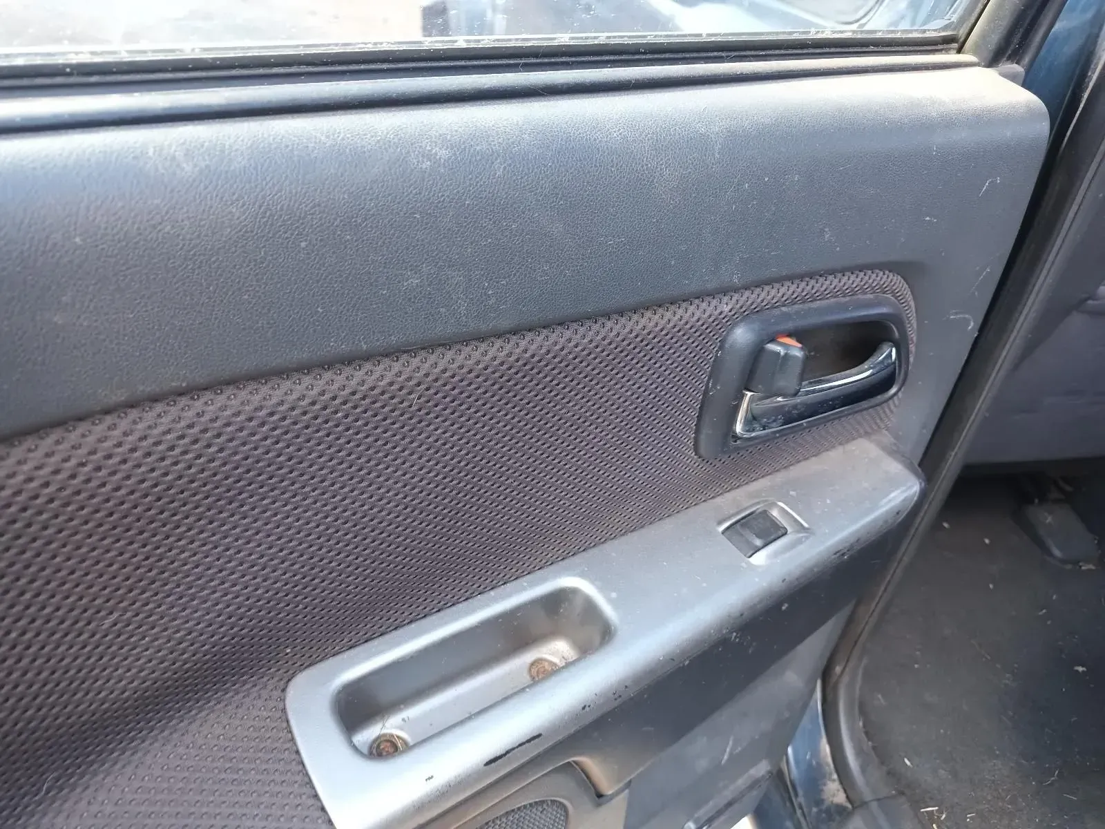 Interior Car Door With Black Fabric Panel, Silver Handle, Window Controls — South West 4WD Wreckers In Brisbane, QLD