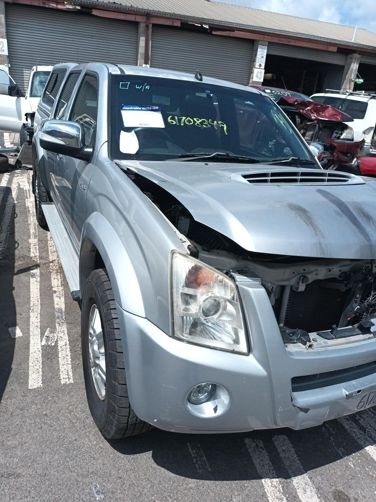 Silver Isuzu D-max Pickup Truck in a Junkyard  — South West 4WD Wreckers In Brisbane, QLD