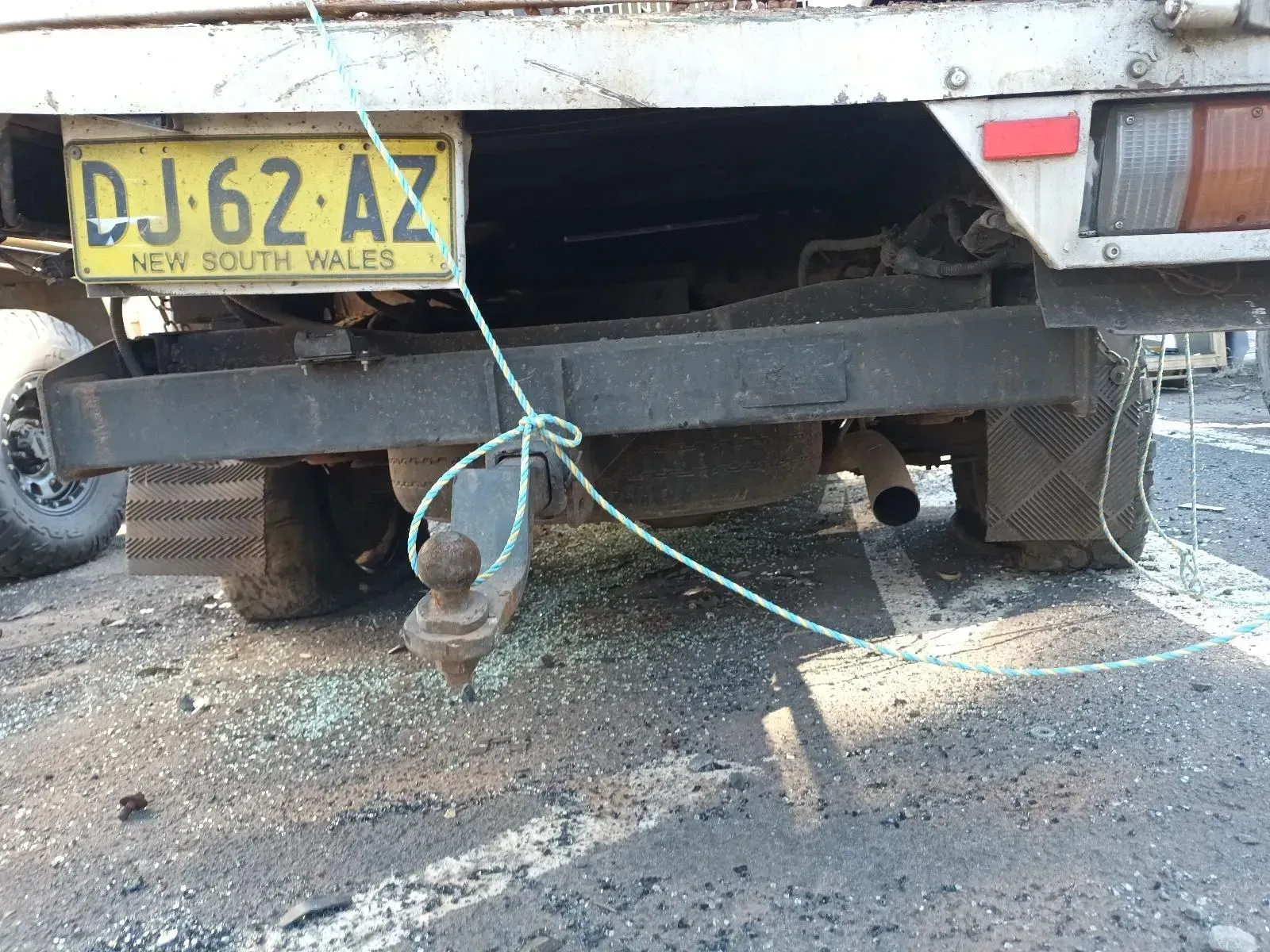 Rear View of a Truck With a Yellow License Plate and a Tow Hitch — South West 4WD Wreckers In Brisbane, QLD